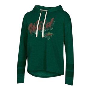 Minnesota Wild NHL Womens Hoodie Sweatshirt Size S Green Cotton/Polyester Blend